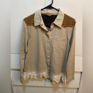 NWOT Buckle - Gimmicks Size M Long Sleeve Pearl Snap Shirt